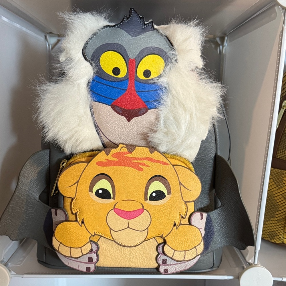 Loungefly Gray and Yellow Lion Character Backpack